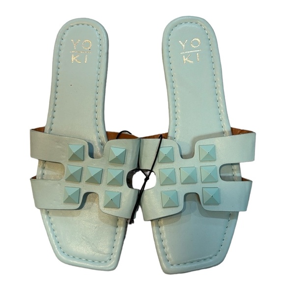 Yoki Shoes - Yoki | NWOT Winna H Strap Flat Sandals in Mint Green Size 9